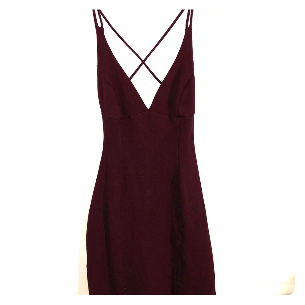 Burgundy bodycon dress